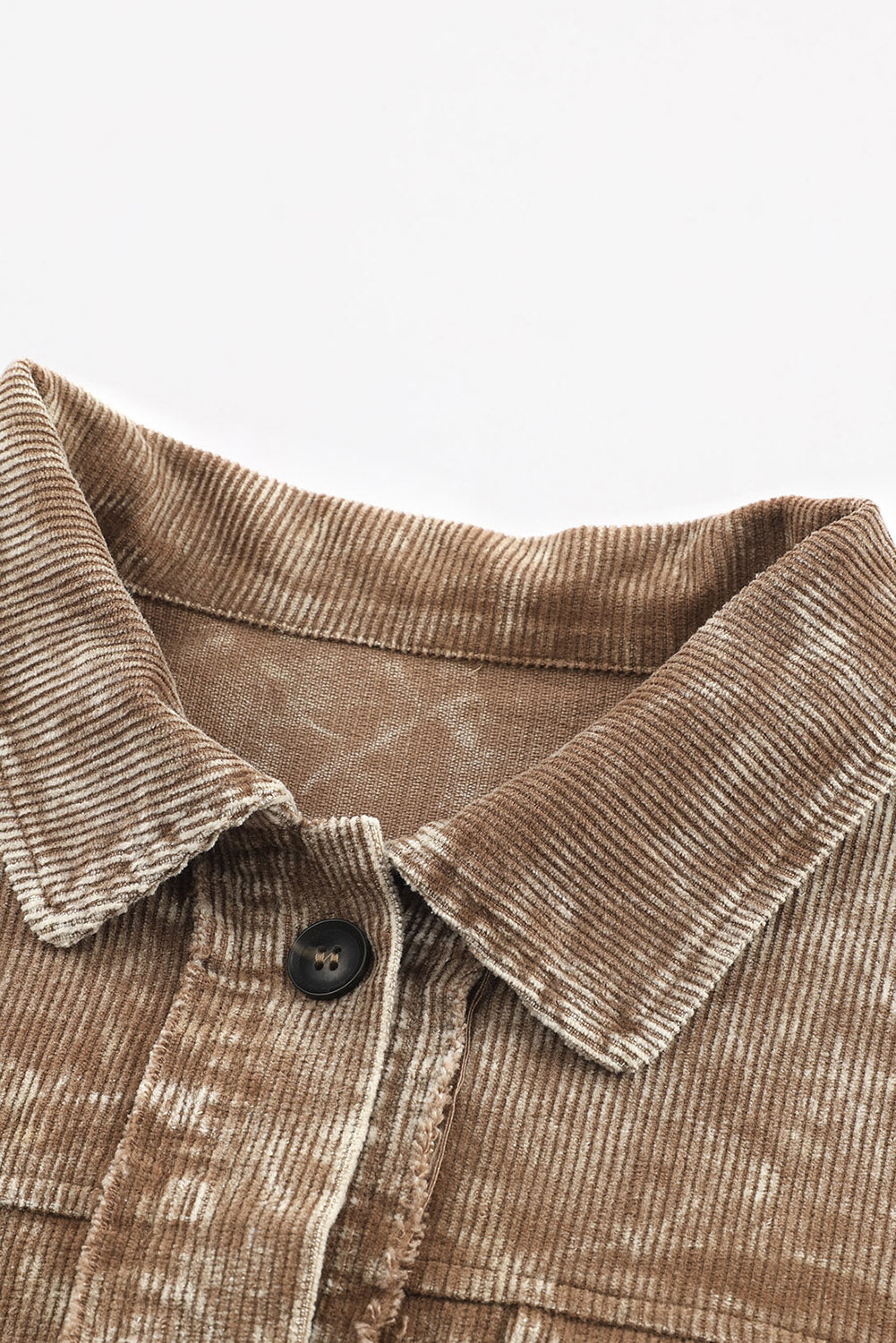 Black Vintage Distressed Mineral Wash Oversized Shacket
