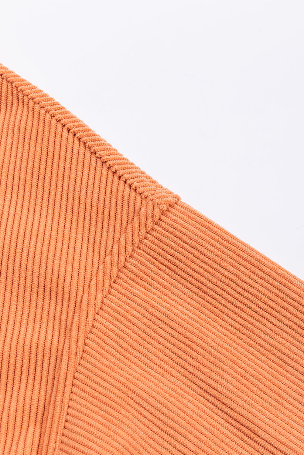 Orange Ribbed Corduroy Oversized Sweatshirt