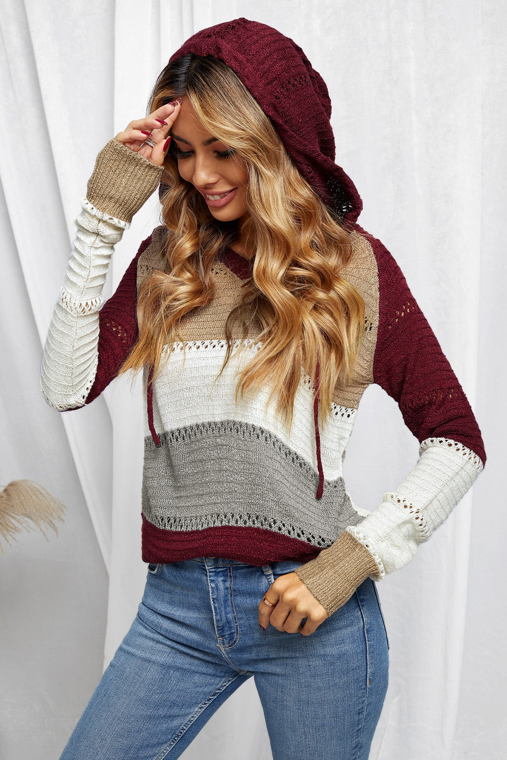 Beach Bonfire Knitted Hoodie