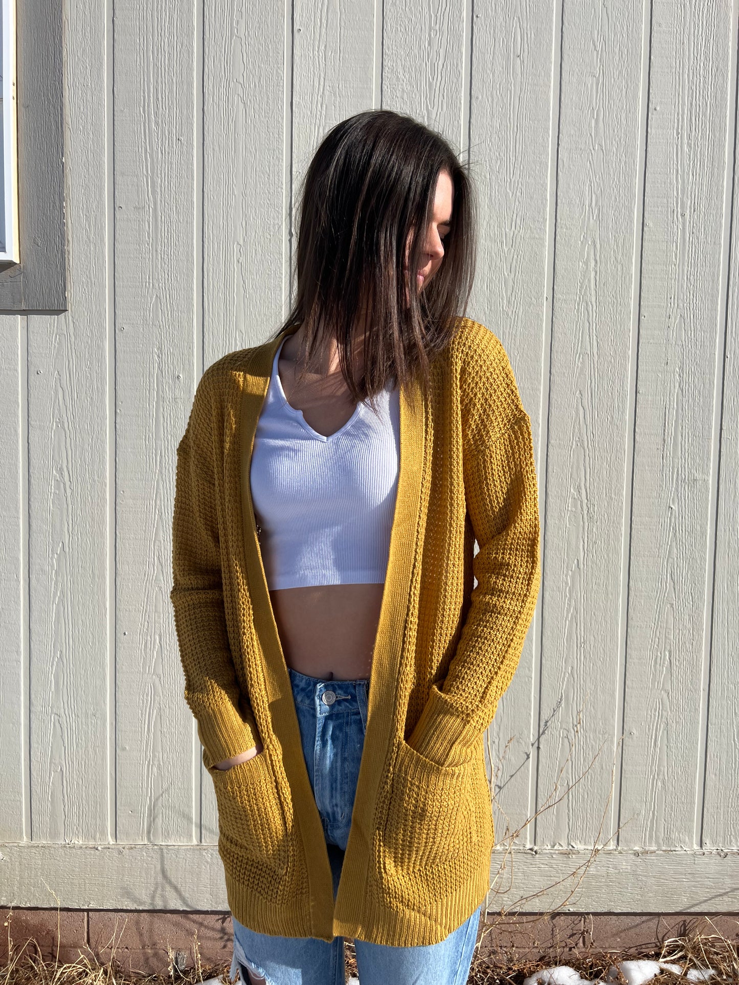 Waffle Knit Cardigan